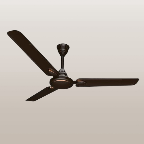 "Crompton SUREBREEZE HILLBRIZ DECO 1200mm Ceiling Fan in smoked brown, energy efficient."