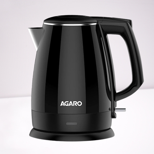 AGARO Royal Double Layered Electric Kettle, 1.5L, Stainless Steel